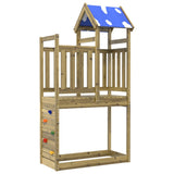 Vidaxl Play Tower con parete rocciosa 110.5x52.5x215 cm legno impregnato