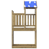 Vidaxl Play Tower con parete rocciosa 110.5x52.5x215 cm legno impregnato