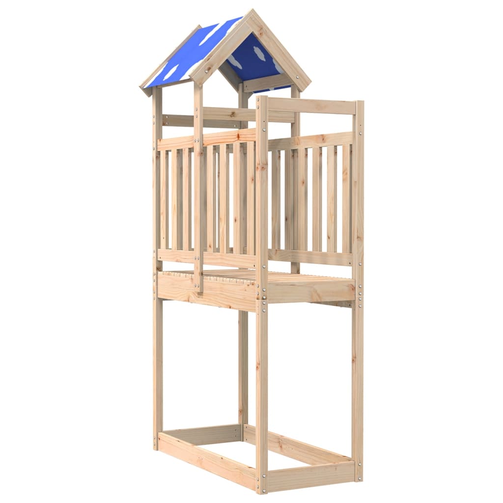 Vidaxl Play Tower 110.5x52.5x215 cm pino solido