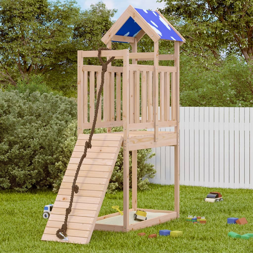 Vidaxl Play Tower 110.5x52.5x215 cm pino solido