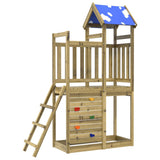 Vidaxl Play Tower con parete rocciosa 110.5x52.5x215 cm legno impregnato