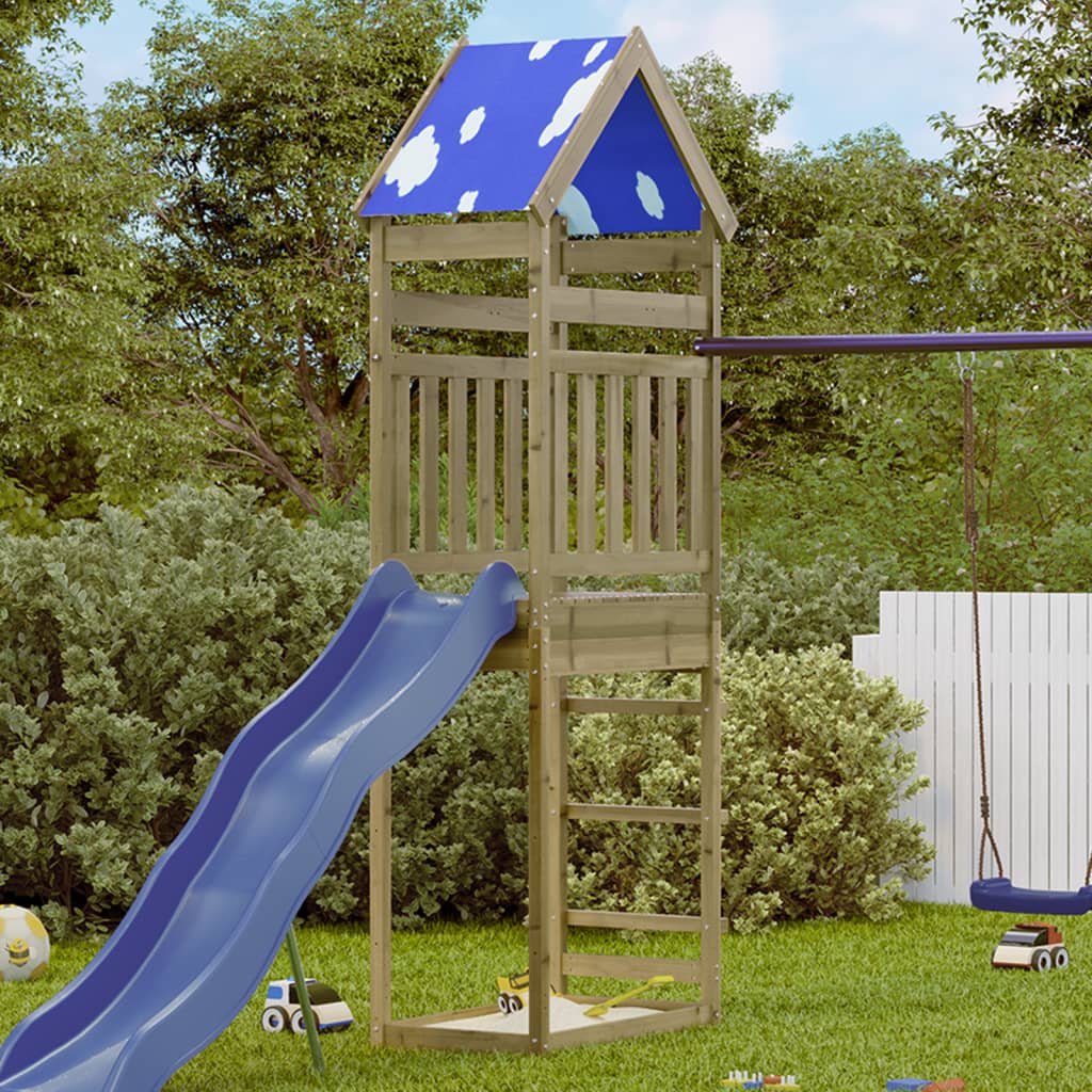 Vidaxl Play Tower 85x52.5x265 cm Pine impregnato