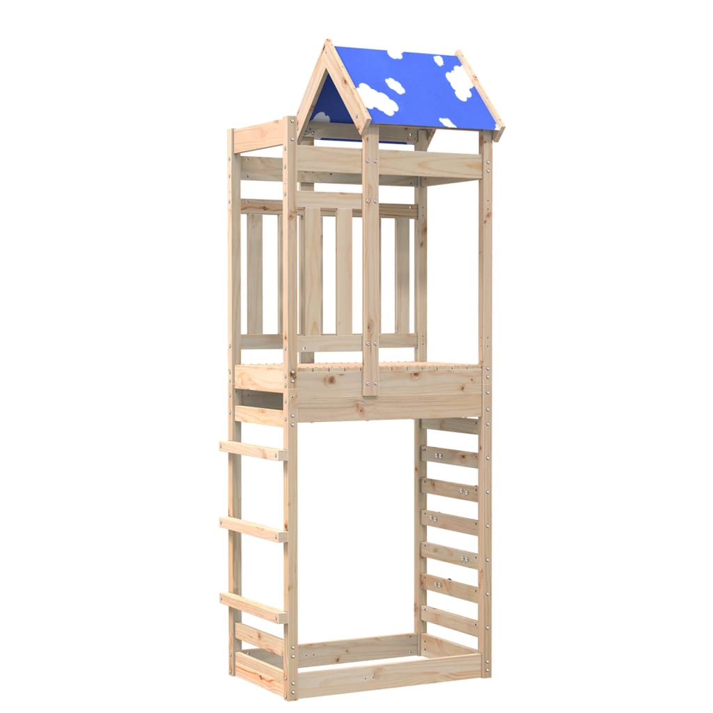 Vidaxl Play Tower con parete rocciosa 85x52.5x239 cm pino solido