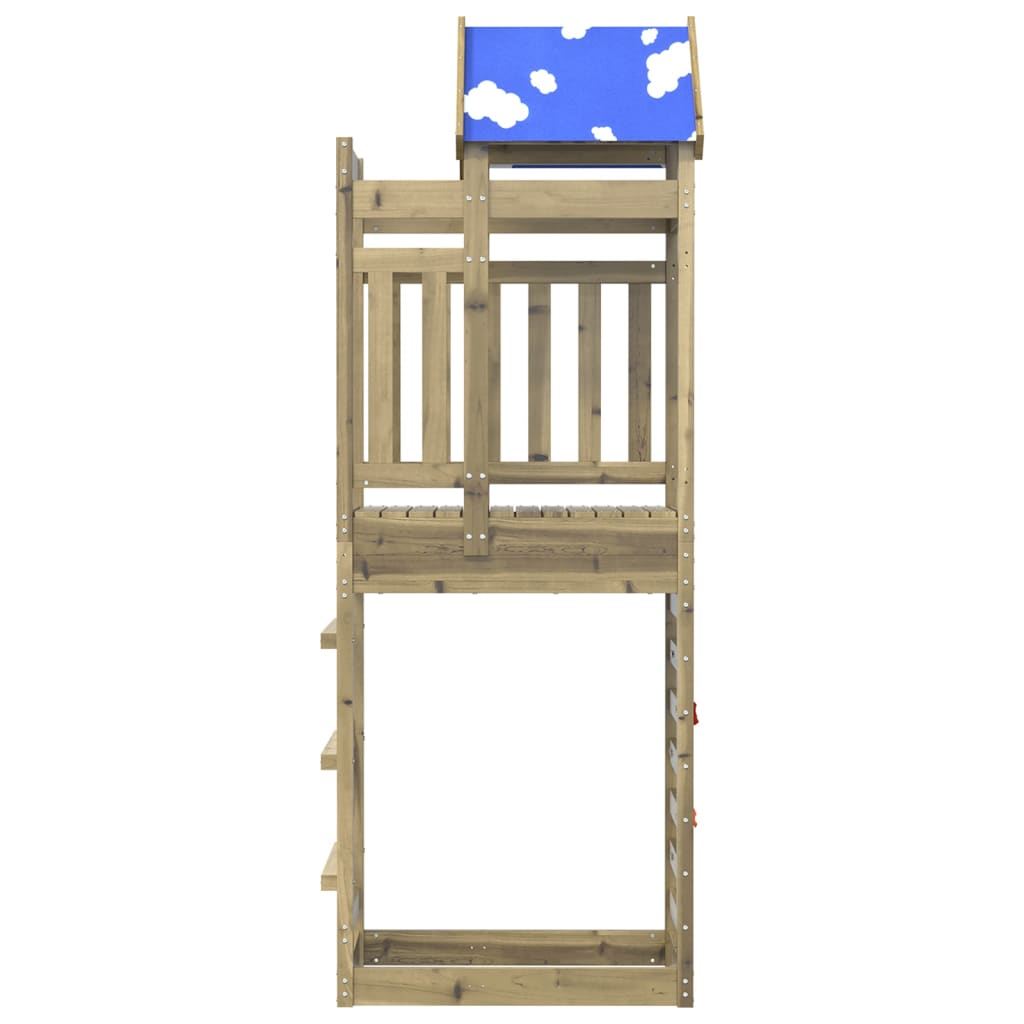 Vidaxl Play Tower con parete rocciosa 85x52.5x239 cm legno impregnato