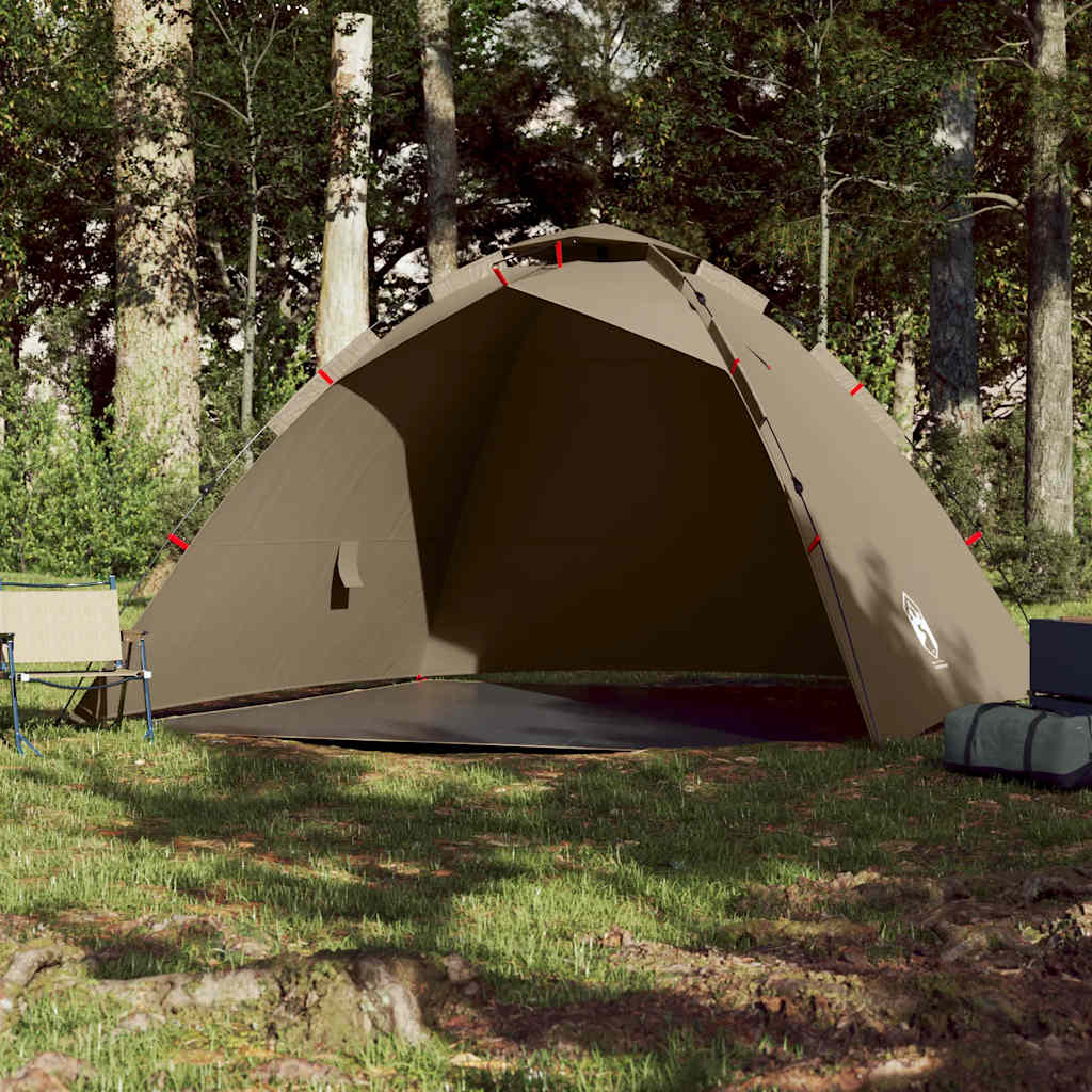 VidaXL Tent 4-person quick release brown