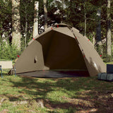 VidaXL Tent 4-person quick release brown