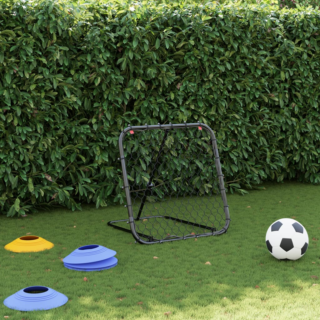 Vidaxl Football Rebounner Réglable 84x73x60-80 cm en acier noir