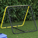 Vidaxl Football Rebounder Double -sided adjustable steel yellow and black