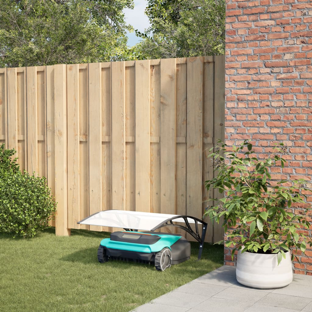Vidaxl garage for robotic lawnmower 80x101x46 cm black