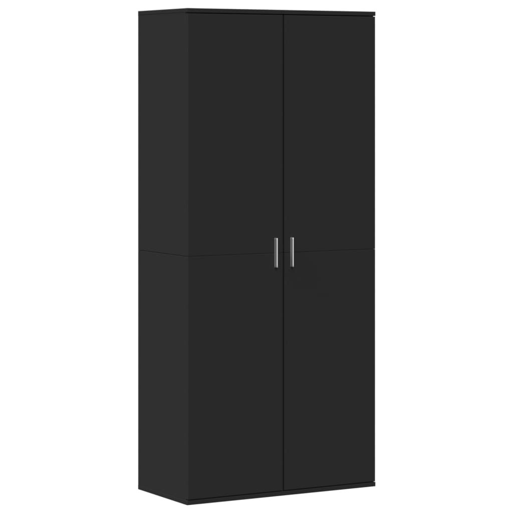Vidaxl Shoe Cabinet 80x39x178 CM Chipboard Black