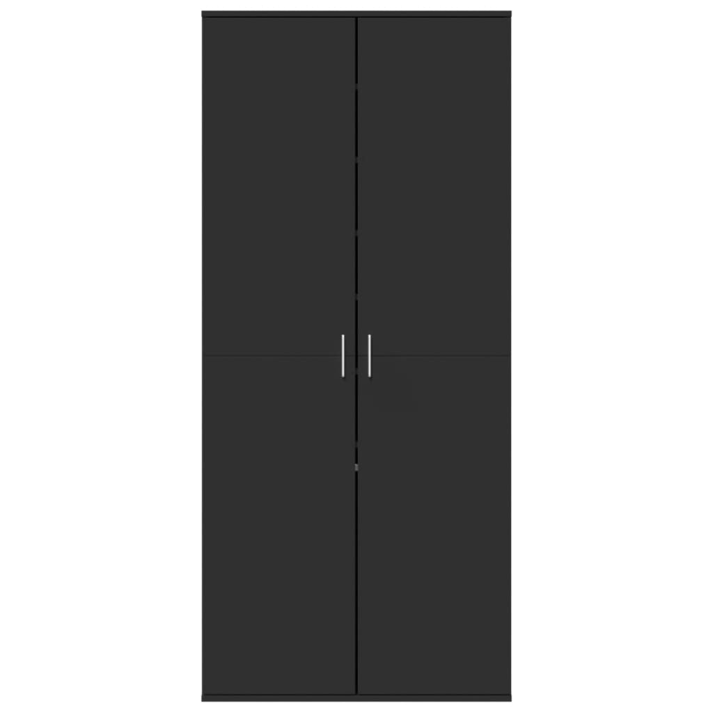 Vidaxl Shoe Cabinet 80x39x178 CM Chipboard Black
