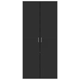 Vidaxl Shoe Cabinet 80x39x178 CM Chipboard Black