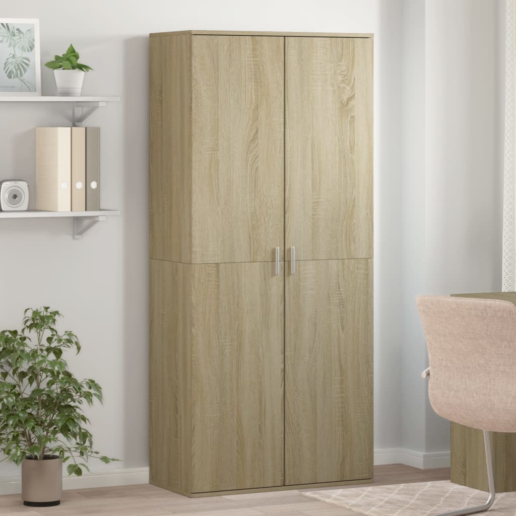 Vidaxl Shoe Cabinet 80x39x178 cm chipboard sonoma eg farvet