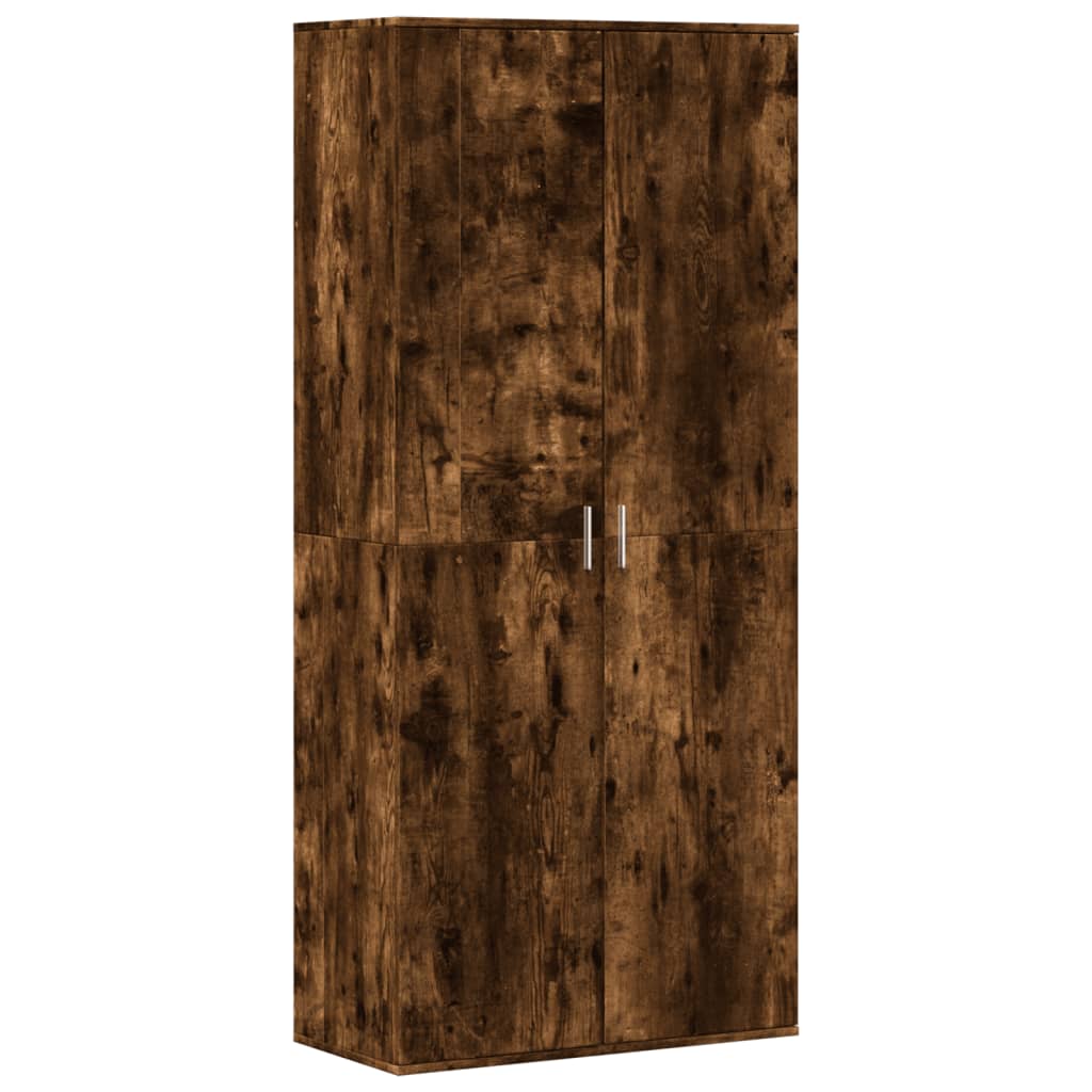 Vidaxl Shoe Cabinet 80x39x178 cm Property Wood Smoked Oak Farvet