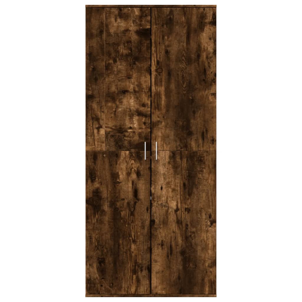 Vidaxl Shoe Cabinet 80x39x178 cm Property Wood Smoked Oak Farvet