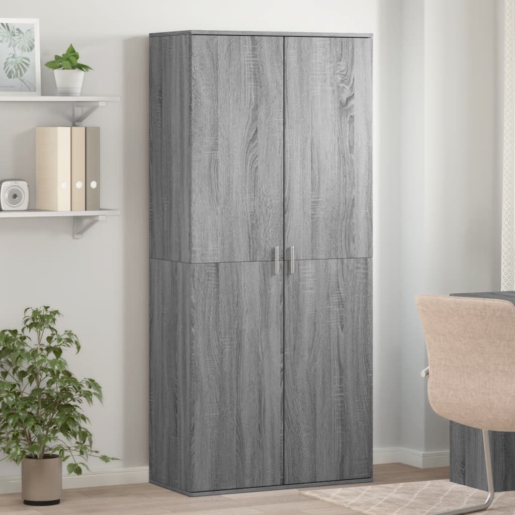 VidaXL shoe cabinet 80x39x178 cm Cut wood gray Sonoma oak color