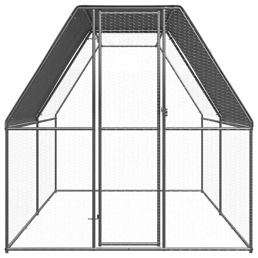 Vidaxl Chicken Coop 2x4x2 M galvaniserat stål