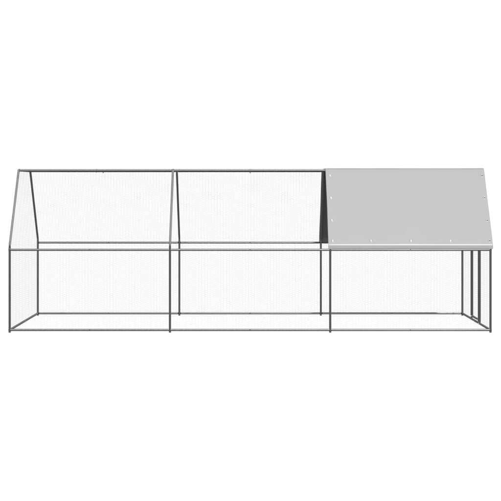 Vidaxl Chicken Coop 2x6x2 M galvaniserat stål