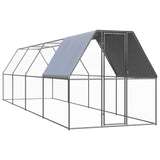 Vidaxl Chicken Coop 2x8x2 M galvaniserat stål