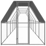 Vidaxl Chicken Coop 2x12x2 M Galvaniserat stål