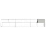 Vidaxl Chicken Coop 2x12x2 M Galvaniserat stål