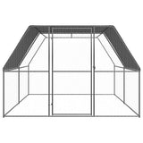 Vidaxl Chicken Coop 3x4x2 M galvaniserat stål