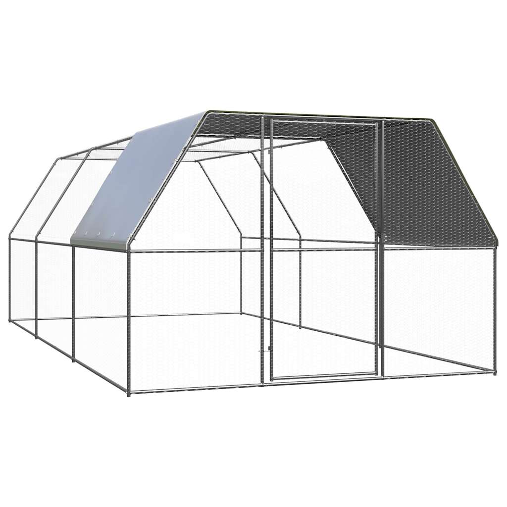 Vidaxl kurczak Coop 3x6x2 M ocynkowana stal