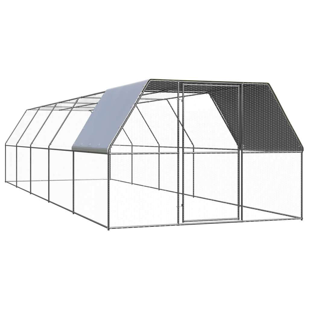 Vidaxl Poulet Coop 3x10x2 m Galvanisé Steel