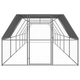 Vidaxl Chicken Coop 3x12x2 M galvaniserat stål