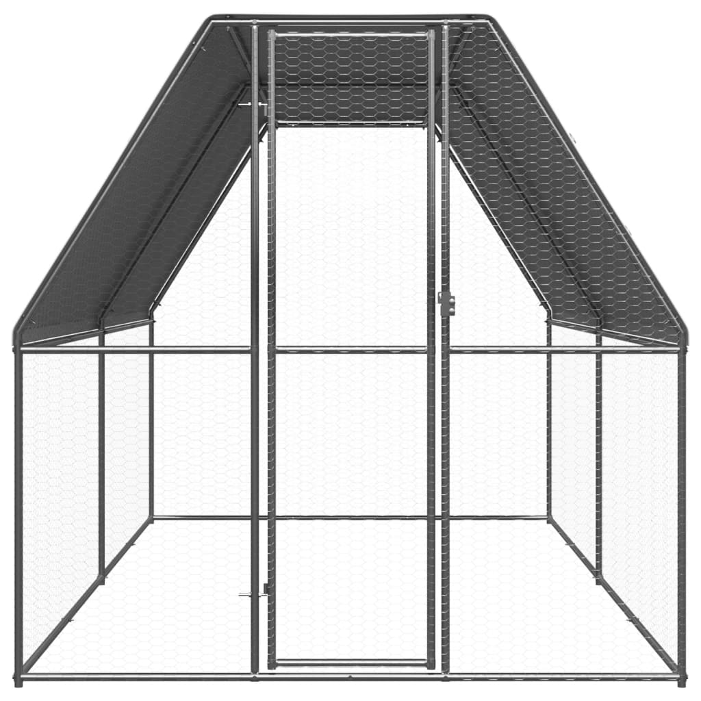 Vidaxl kurczak Coop 2x4x2 M ocynkowana stal