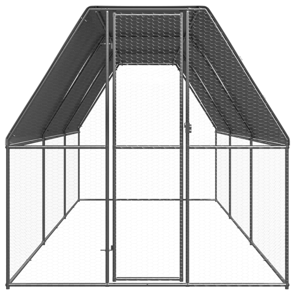 Vidaxl Chicken Coop 2x6x2 m galvanizovaná ocel