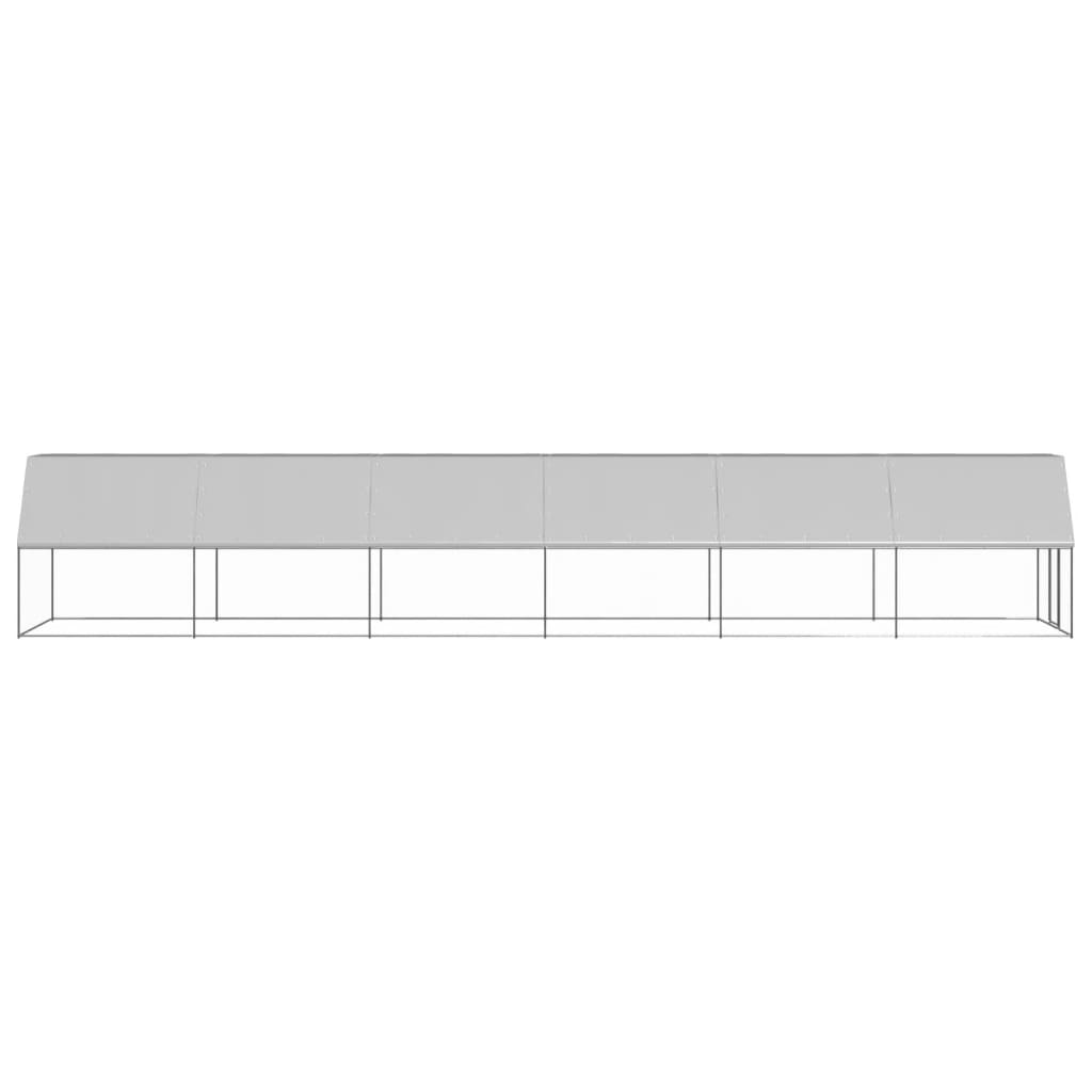 Vidaxl Chicken Coop 2x12x2 M Galvaniserat stål