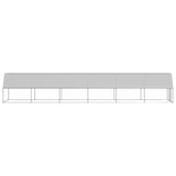Vidaxl Chicken Coop 2x12x2 M Galvaniserat stål