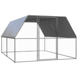 Vidaxl Chicken Coop 3x4x2 M galvaniserat stål