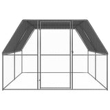 Vidaxl Chicken Coop 3x4x2 M galvaniserat stål