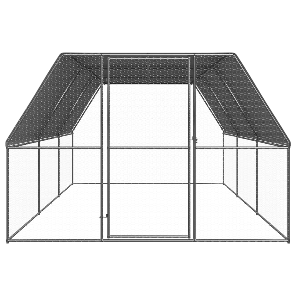 Vidaxl Chicken Coop 3x6x2 M galvaniserat stål