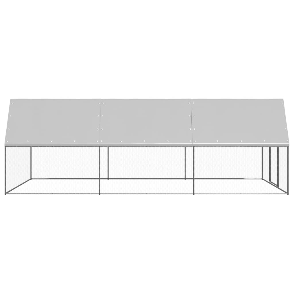 Vidaxl Chicken Coop 3x6x2 M galvaniserat stål