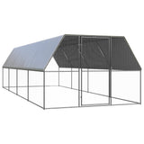 Vidaxl Chicken Coop 3x8x2 M galvaniserat stål