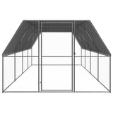 Vidaxl Chicken Coop 3x8x2 M galvaniserat stål