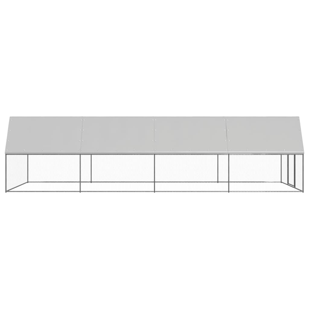 Vidaxl Chicken Coop 3x8x2 M galvaniserat stål