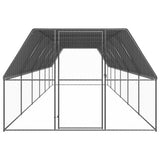 Vidaxl Chicken Coop 3x12x2 M galvaniserat stål