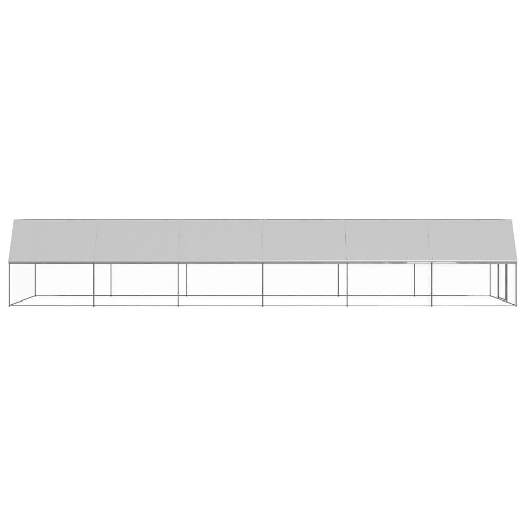 Vidaxl Chicken Coop 3x12x2 M galvaniserat stål