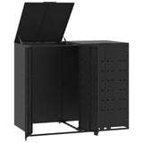 Bidaxl containerlagring för 2 containrar 138x79x117 cm stål svart