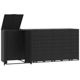 Bidaxl containerlagring för 4 containrar 276x79x117 cm stål svart