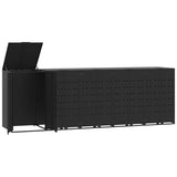 VIDAXL -Behälterspeicher für 5 Behälter 345x79x117 cm Stahl schwarz