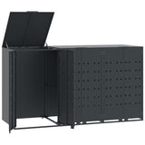 Vidaxl container storage 3 containers 207x79x117 cm steel anthracite