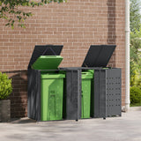 Vidaxl container storage 3 containers 207x79x117 cm steel anthracite