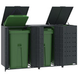 Vidaxl container storage 3 containers 207x79x117 cm steel anthracite