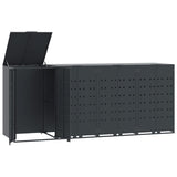 Vidaxl container storage 4 containers 276x79x117 cm steel anthracite