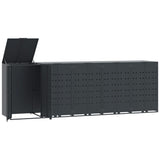 Vidaxl container storage 5 containers 345x79x117 cm steel anthracite
